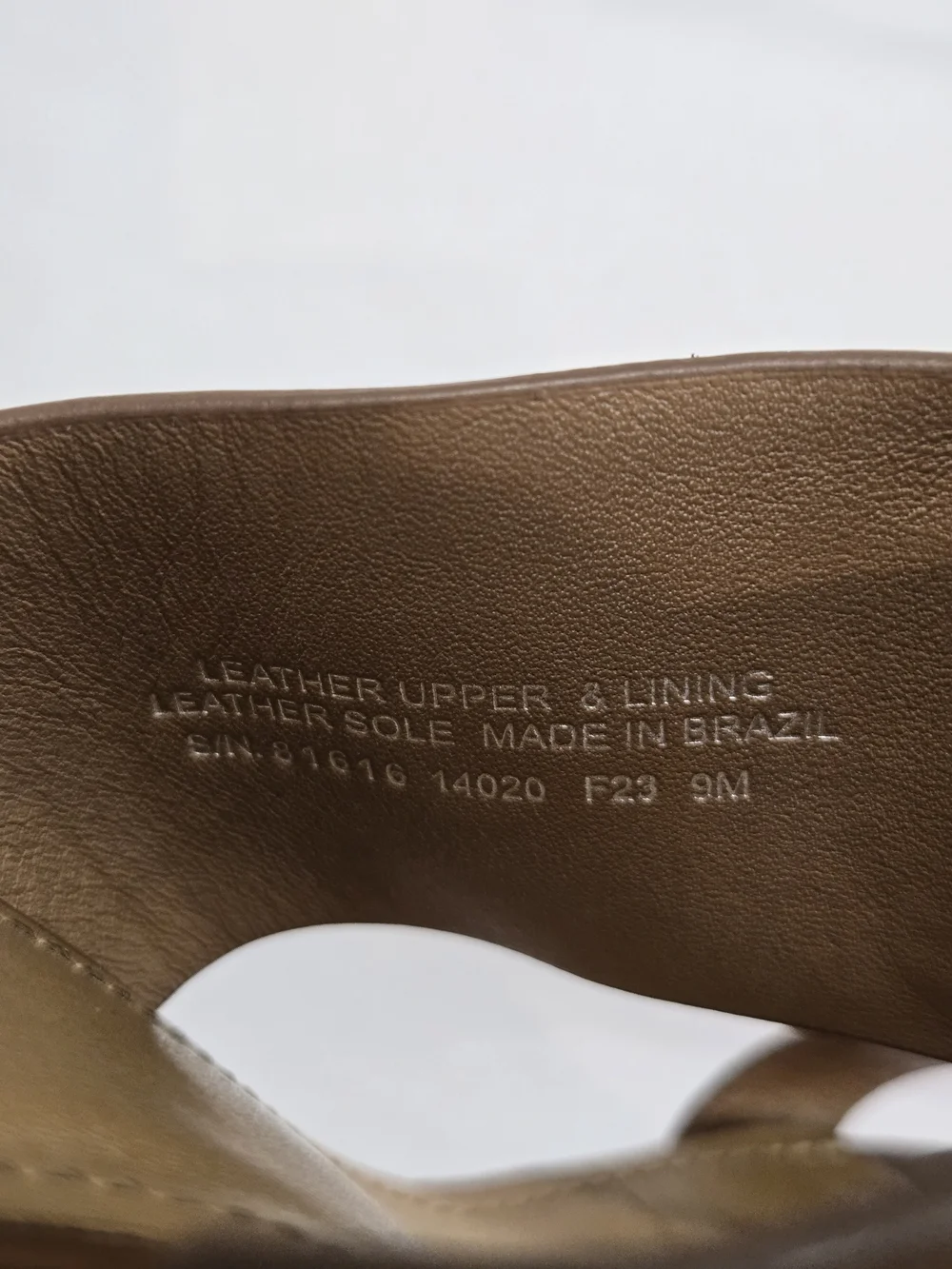 Tory Burch Everly Wedge Leather High Heel Brown Slide Sandals Sz 9 M Brown Gold